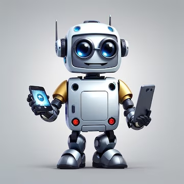 cute-robot-holding-phone-with-laptop-cartoon-vector-icon-illustration-science-technology-icon-concep